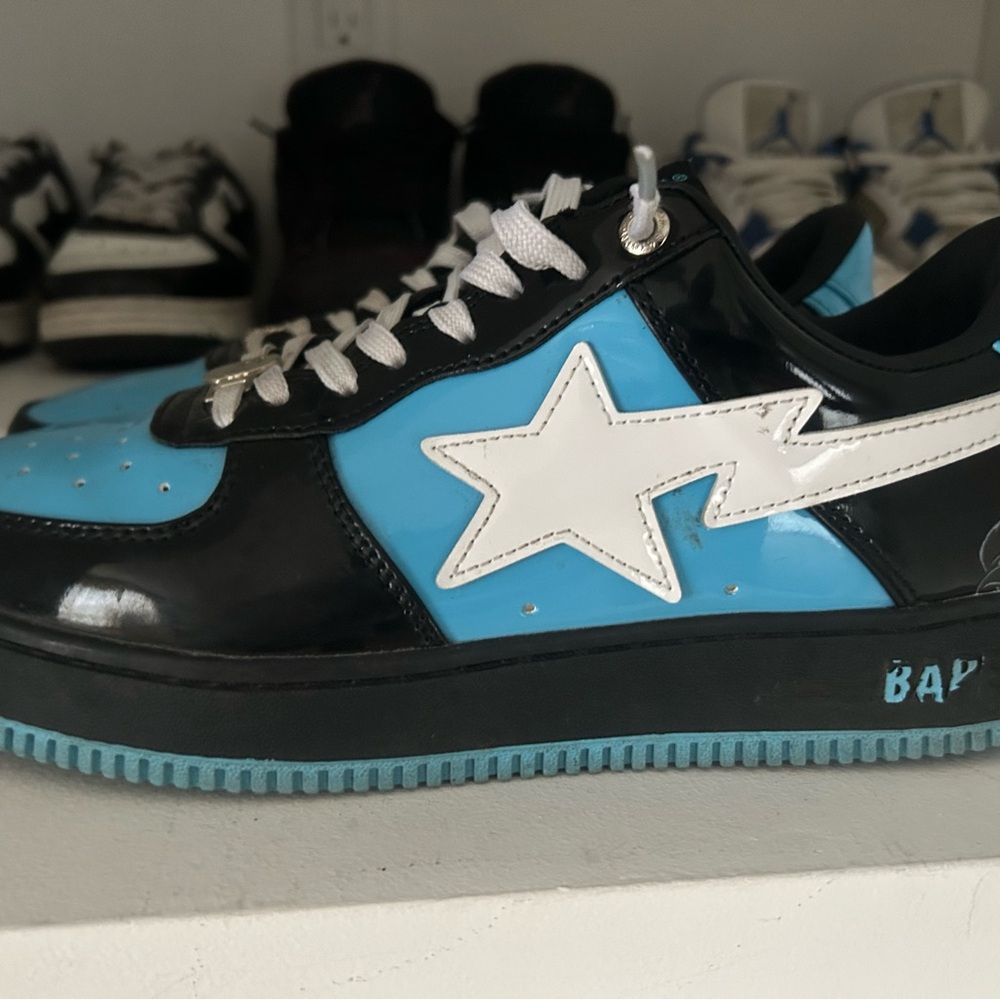 Black and Blue Star Sneakers